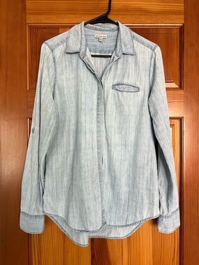 Calvin Klein Light Wash Denim Button Down Shirt
